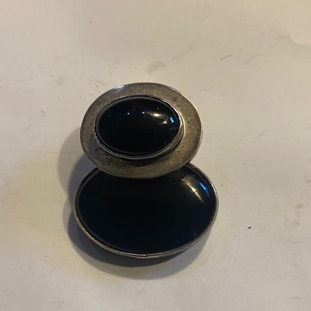Black Onyx Double Cabochon slide pendant